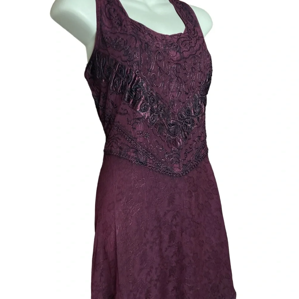 Boho Vintage Gothic Unique Rare Item Embroidered Maxi Dress Size S/M - Picture 5 of 12